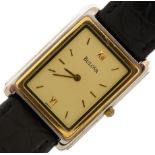 Bulova, gentlemen's quartz dress watch, the case 26mm wide