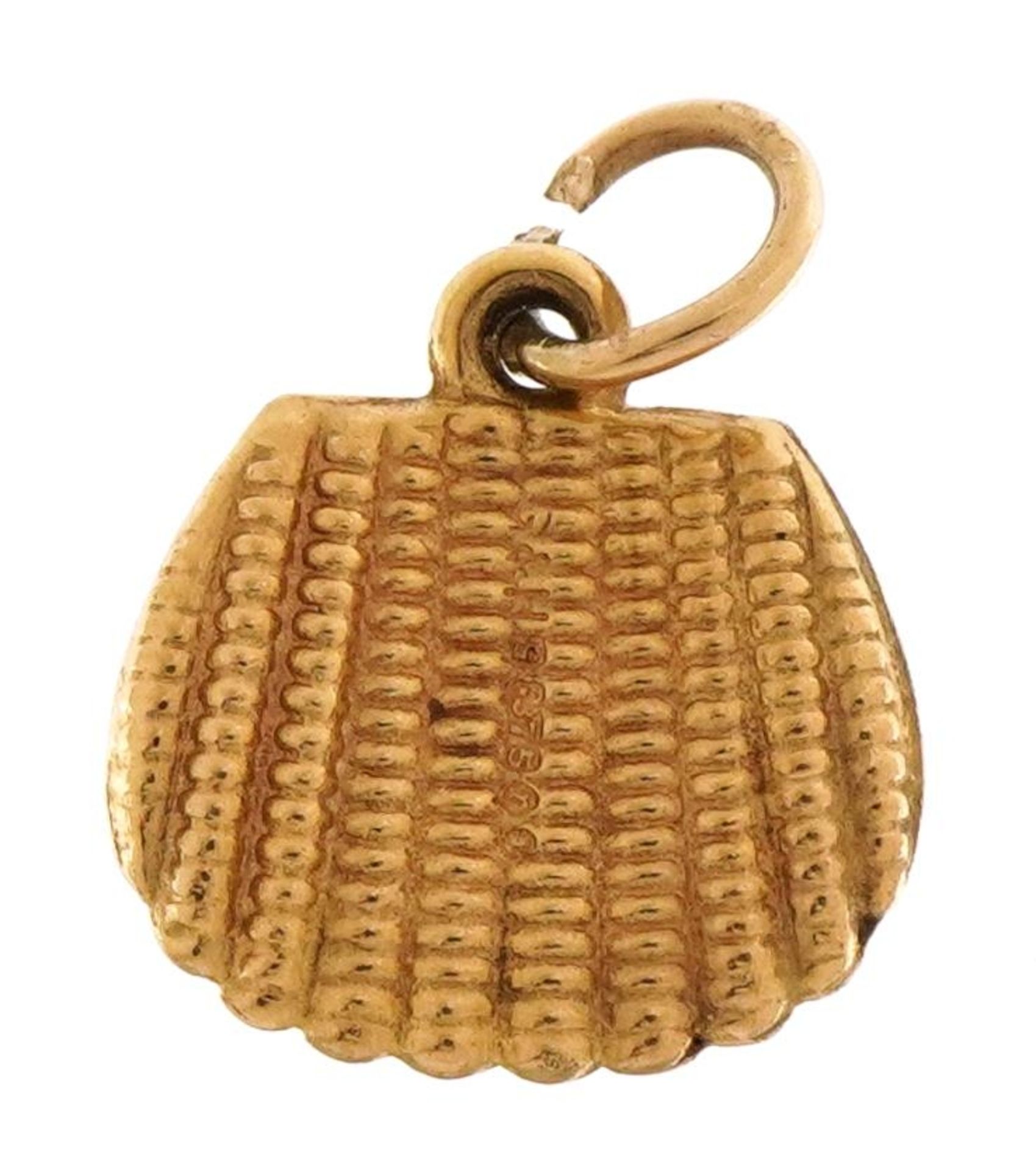 9ct gold handbag charm, 1.3cm high, 0.7g - Image 2 of 3