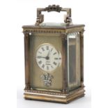 Charles Frodsham, miniature silver carriage clock with fleur de lis and circular dial inscribed