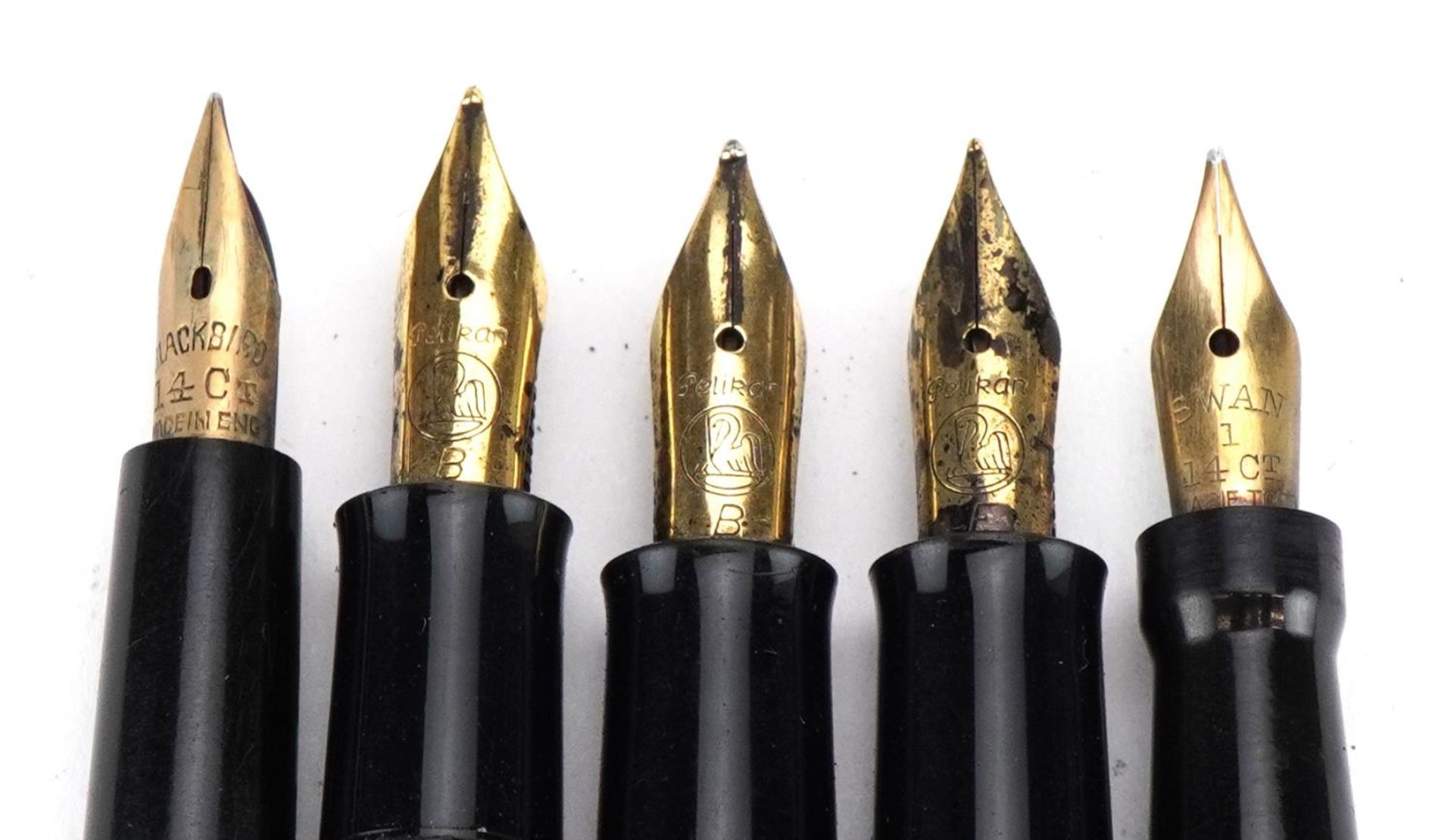 Vintage fountain pens and ballpoint pens including Swan Minor, Blackbird Fountpen and Conway Stewart - Bild 4 aus 4