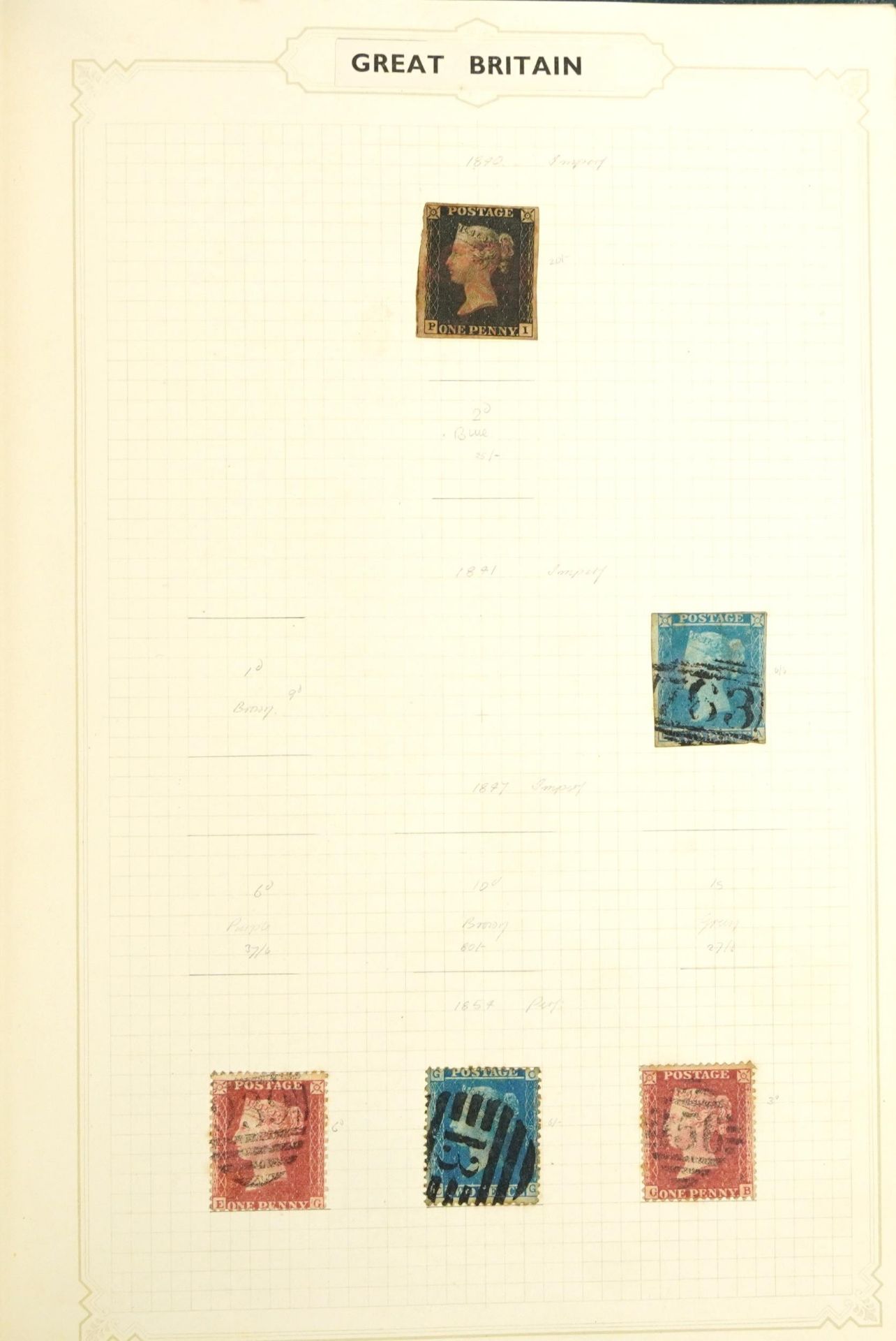 Collection of British and world stamps arranged in eight albums including Penny black and Penny reds - Image 5 of 15