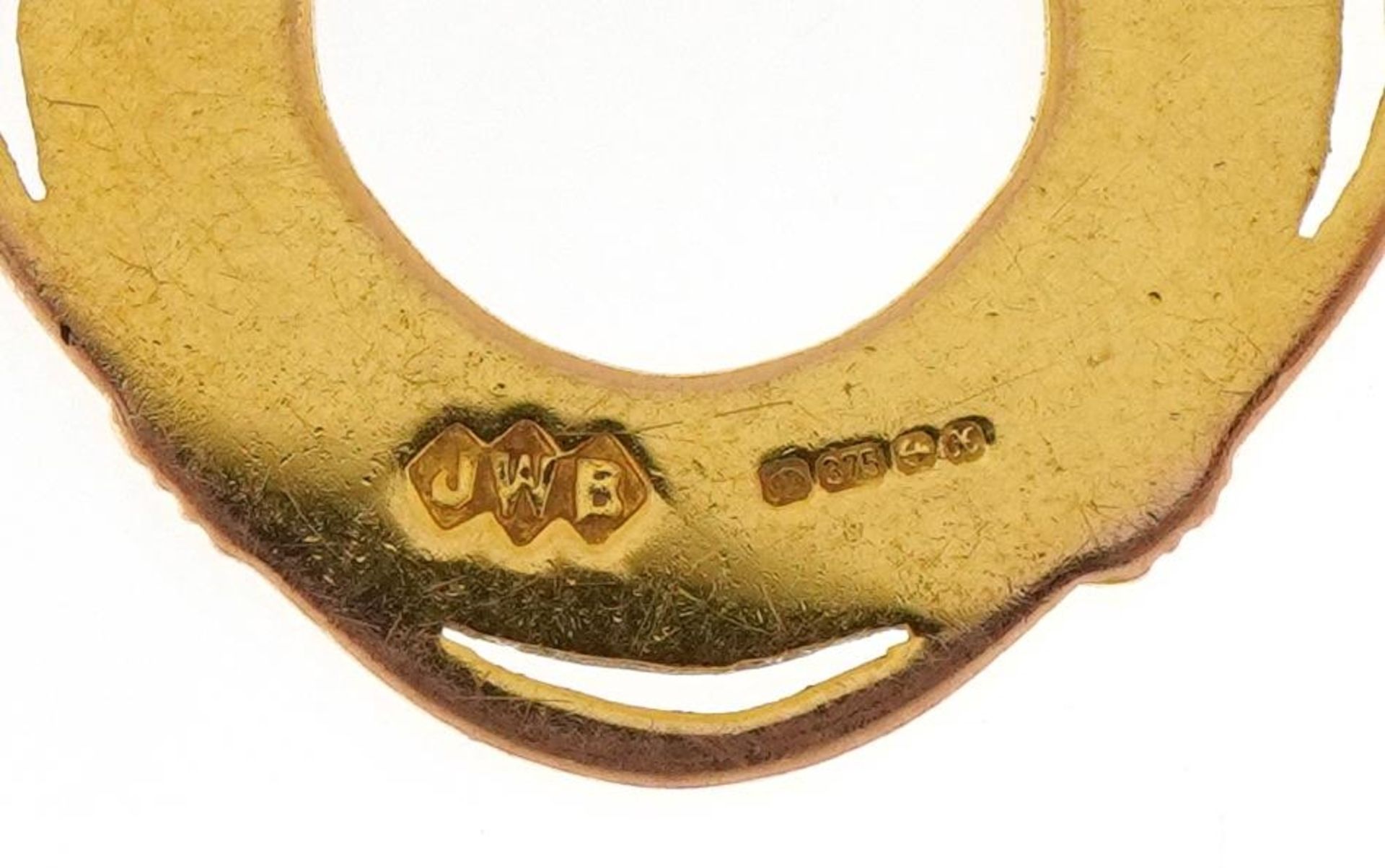 9ct gold lifebuoy charm, 2.3cm high, 2.9g - Bild 3 aus 3