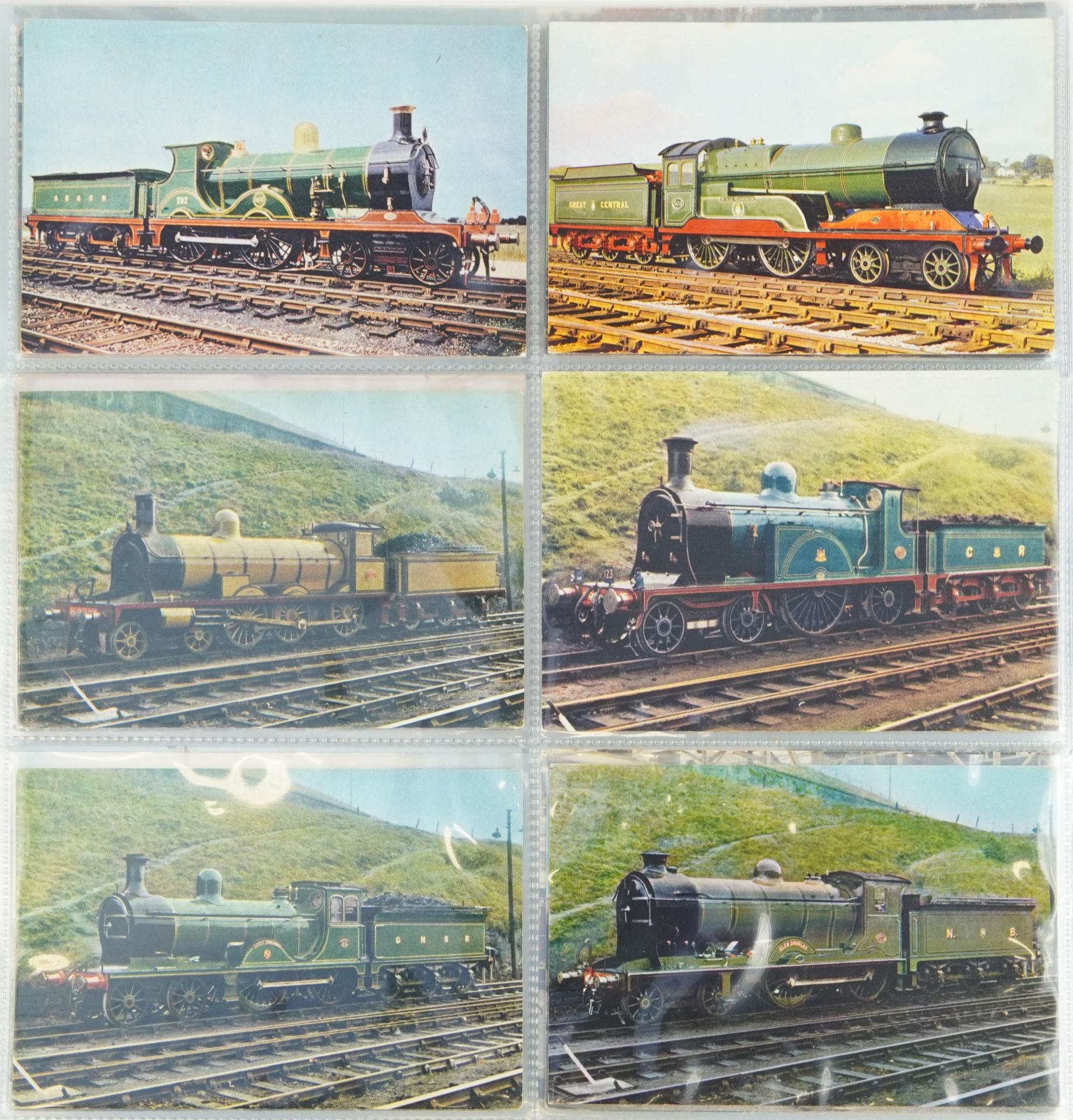 Collection of railway locomotive postcards arranged in an album including Arthur Dixon and British - Bild 5 aus 7