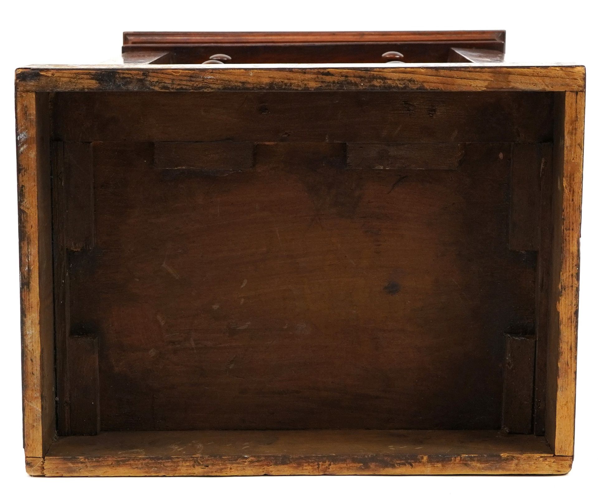 Victorian walnut four drawer specimen collector's chest, 42cm H x 30cm W x 22cm D - Bild 3 aus 3