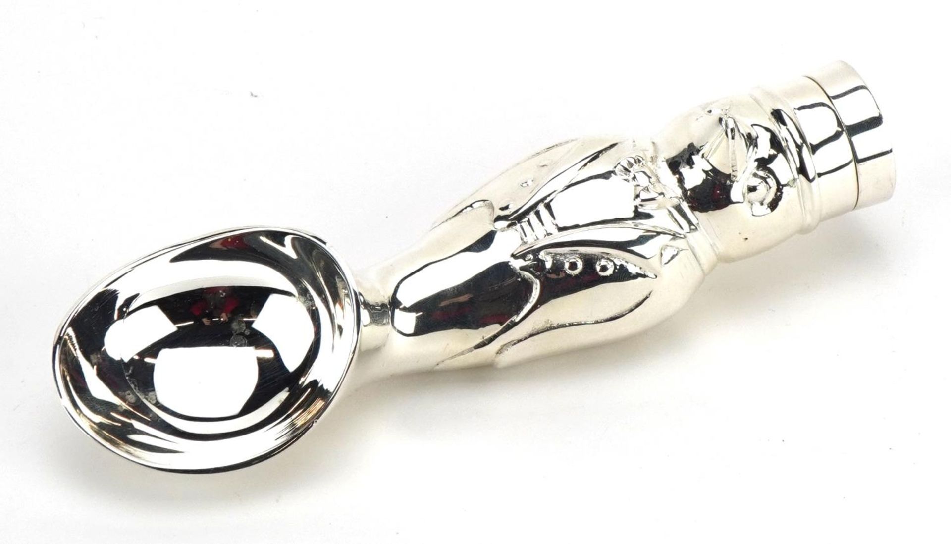 Novelty silver plated penguin ice cream scoop, 17.5cm in length