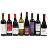 Seven bottles of wine including 2009 Chateau Millegrand Minervios, 2013 Chateau Neuf du Pape and