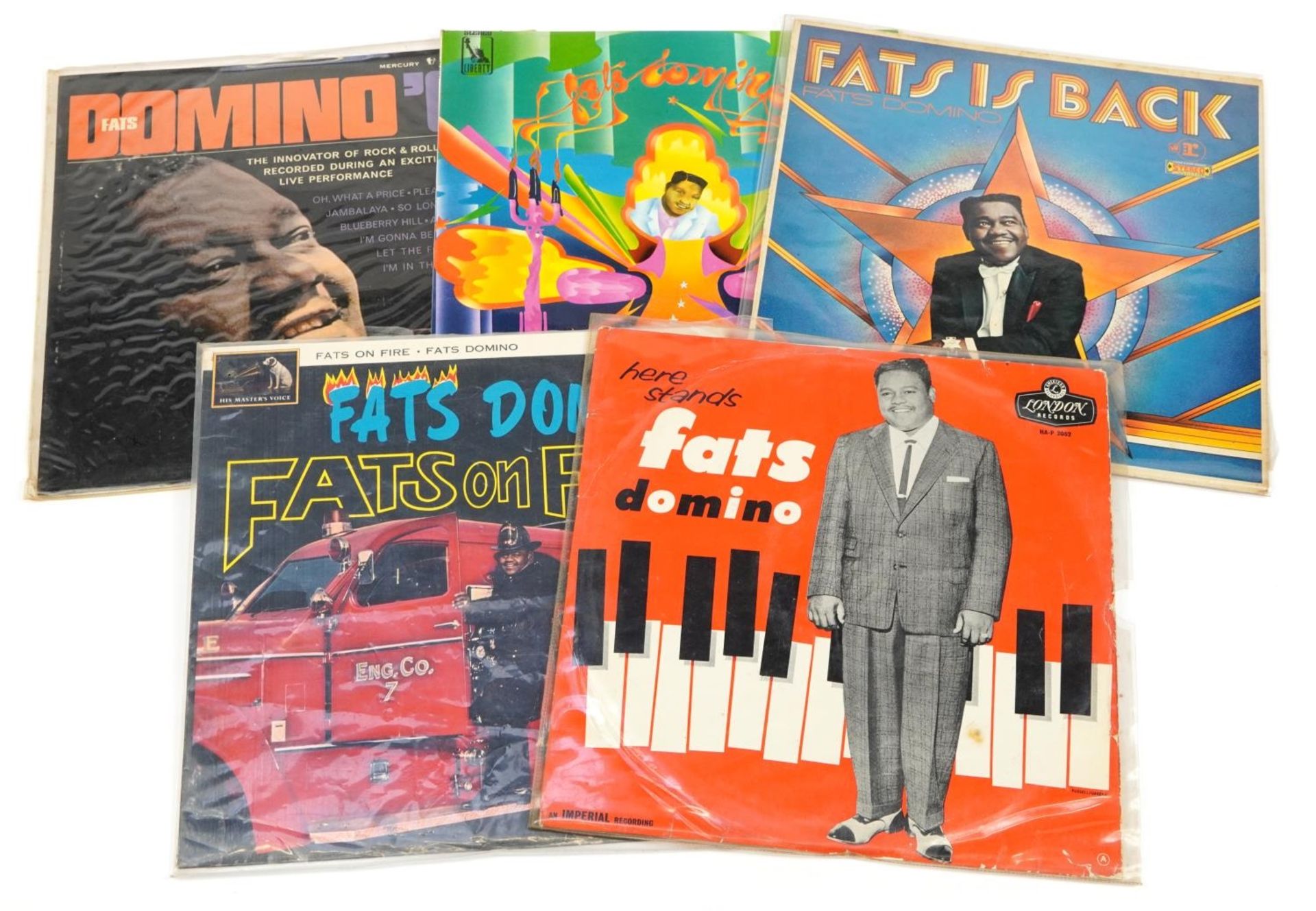 Five Fats Domino vinyl LP records