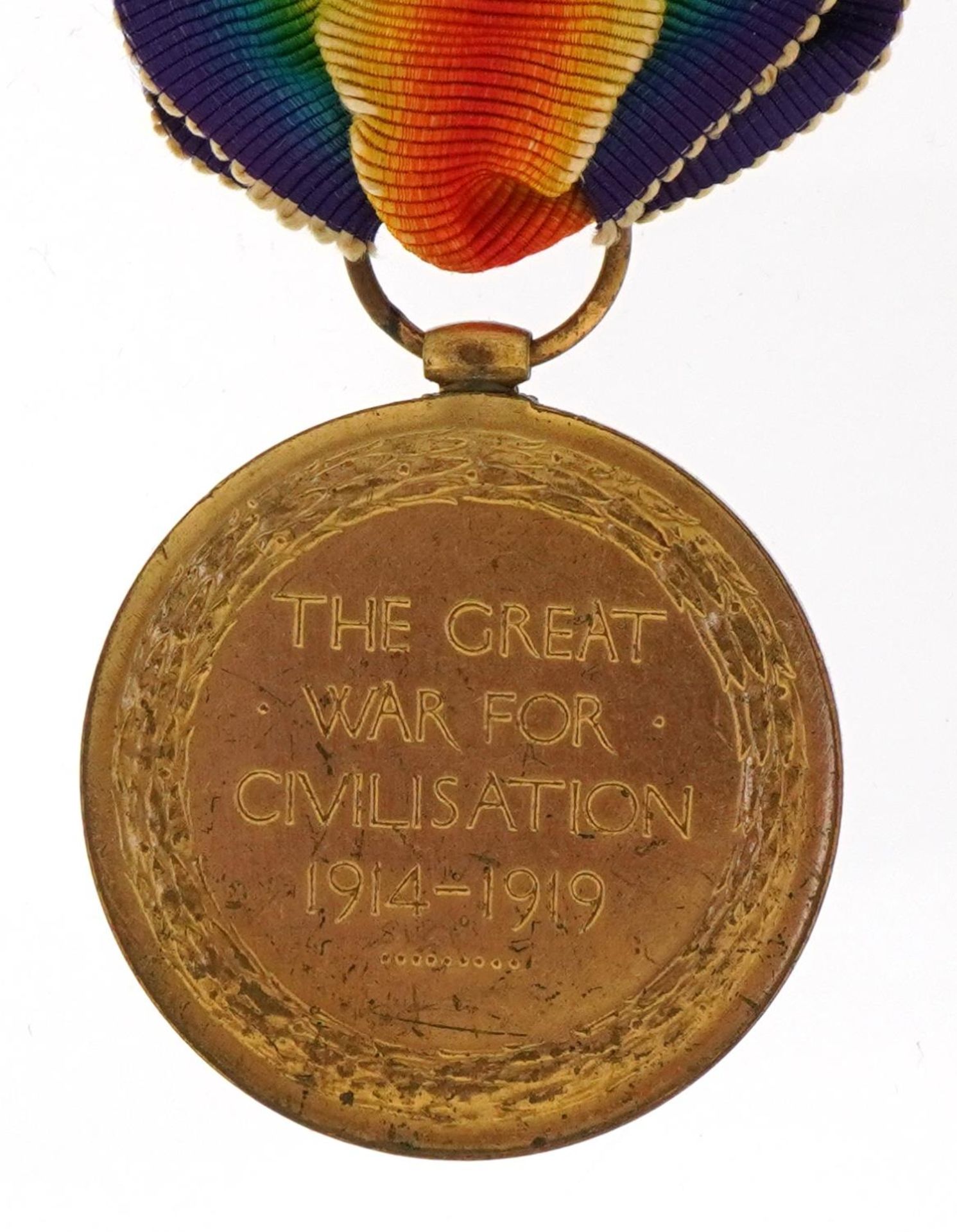 British military World War I Victory medal awarded to S4-086977PTE.E.J.WEATHERLEY.A.S.C. - Bild 3 aus 4