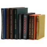 Folio Society books on The Hundred Greatest Paintings, The Nude, Greek Myths, The Plums of PG
