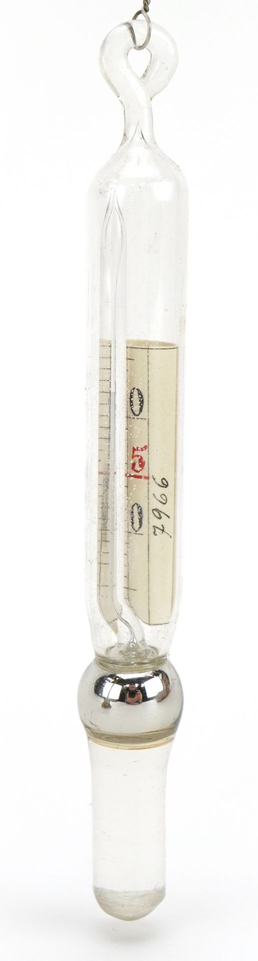 Set of antique brass specific gravity balances with Reimann's thermometer housed in a fitted - Image 4 of 4