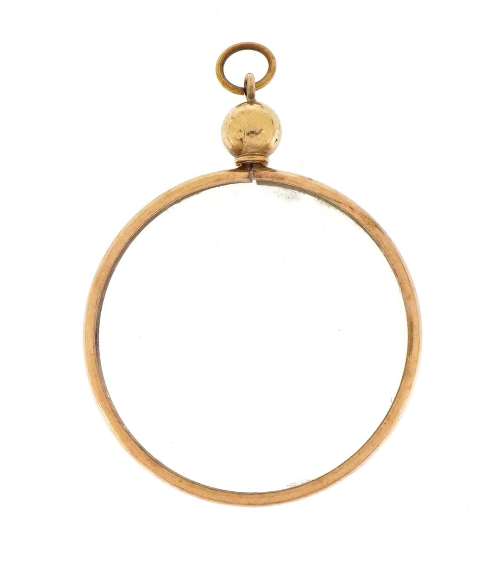 9ct gold open locket, London 1985, 4.0cm high, 3.5g