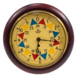 RAF design fusee wall clock with painted dial, 33cm in diameter