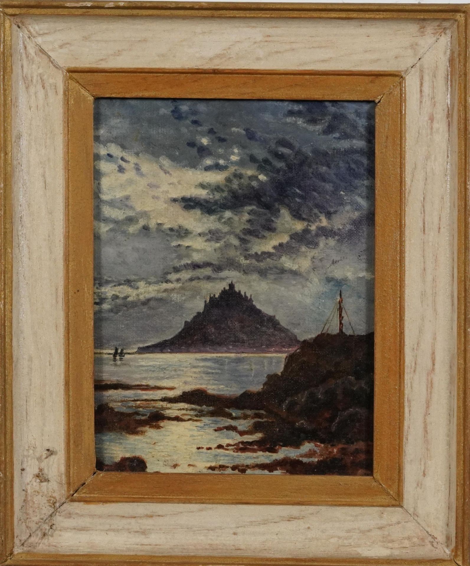 Cornish coastal scene, early 20th century oil on canvas, inscribed verso Painted by Nellie Cooper - Image 2 of 4