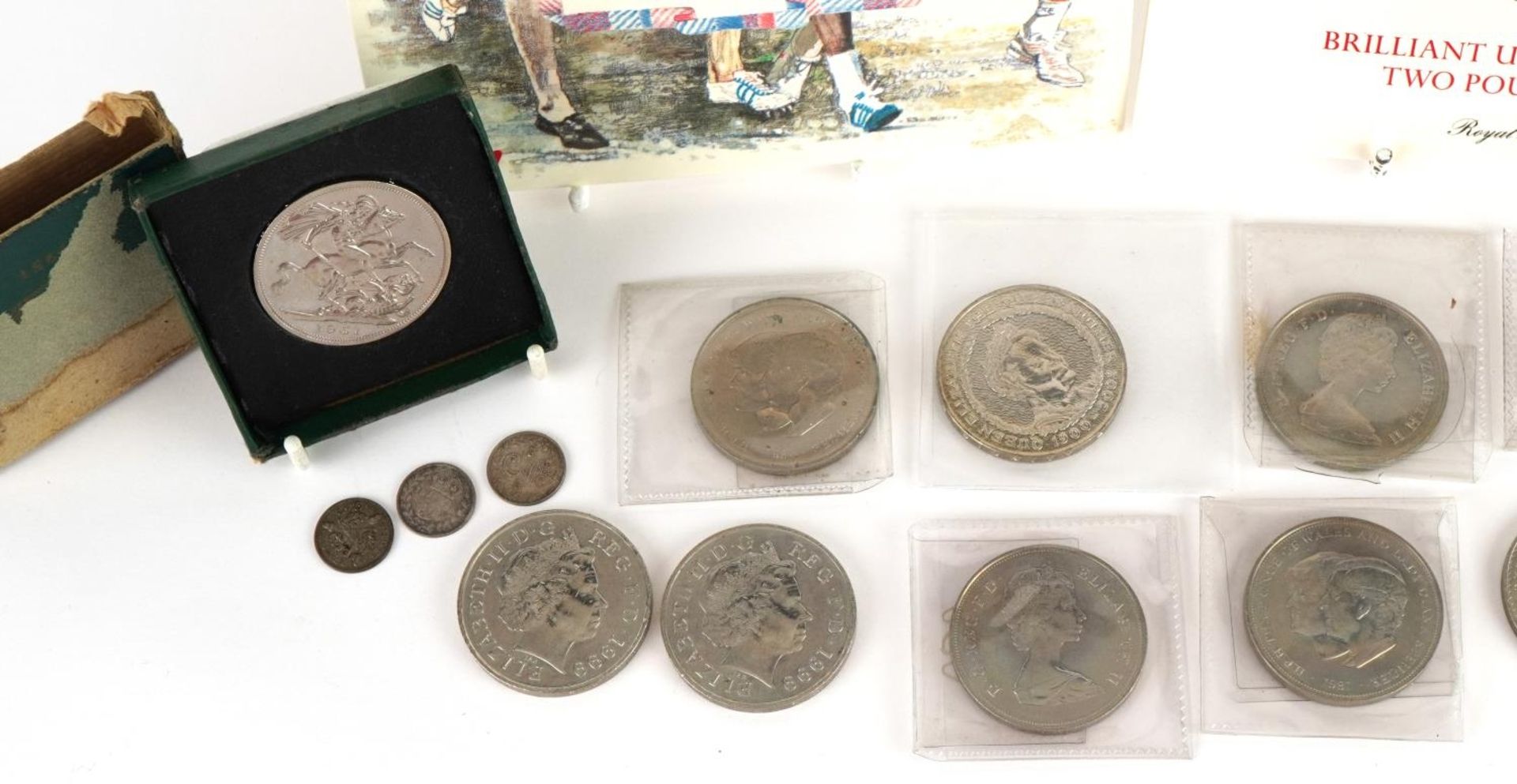 British coins including three commemorative five pound coins, Commonwealth Games commemorative two - Image 4 of 5