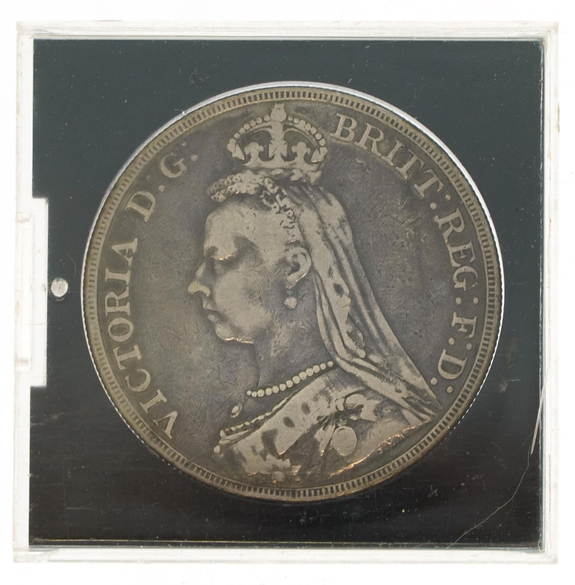 Queen Victoria 1890 silver crown - Bild 2 aus 2