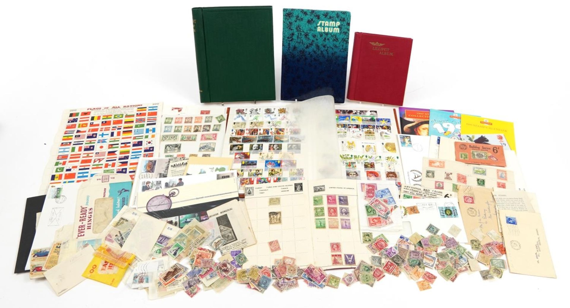 Collection of British and world stamps, come arranged in albums
