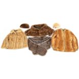 Collection of fur jackets, stoles and hats including a French rabbit fur jacket