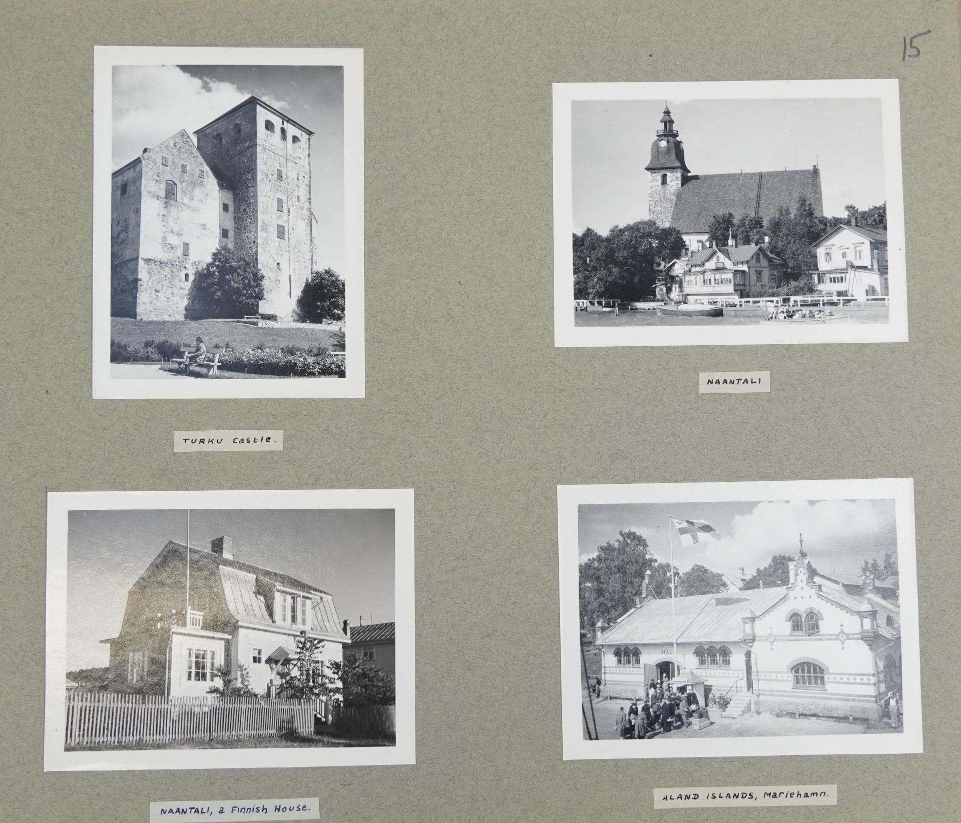 Collection of black and white photographs arranged in four albums including Sweden and Norway - Bild 9 aus 15