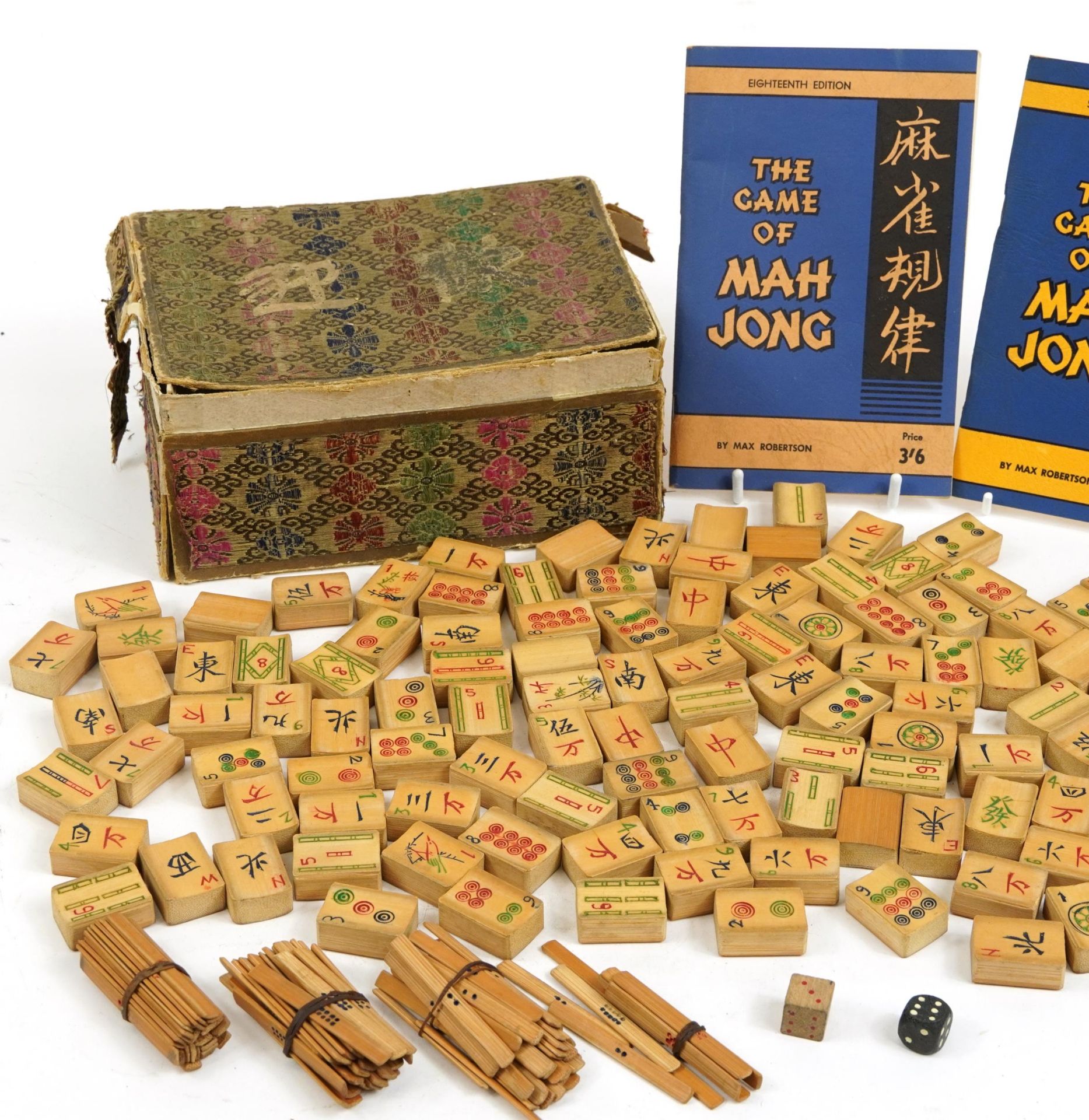 Chinese bamboo Mahjong set with box - Bild 2 aus 3