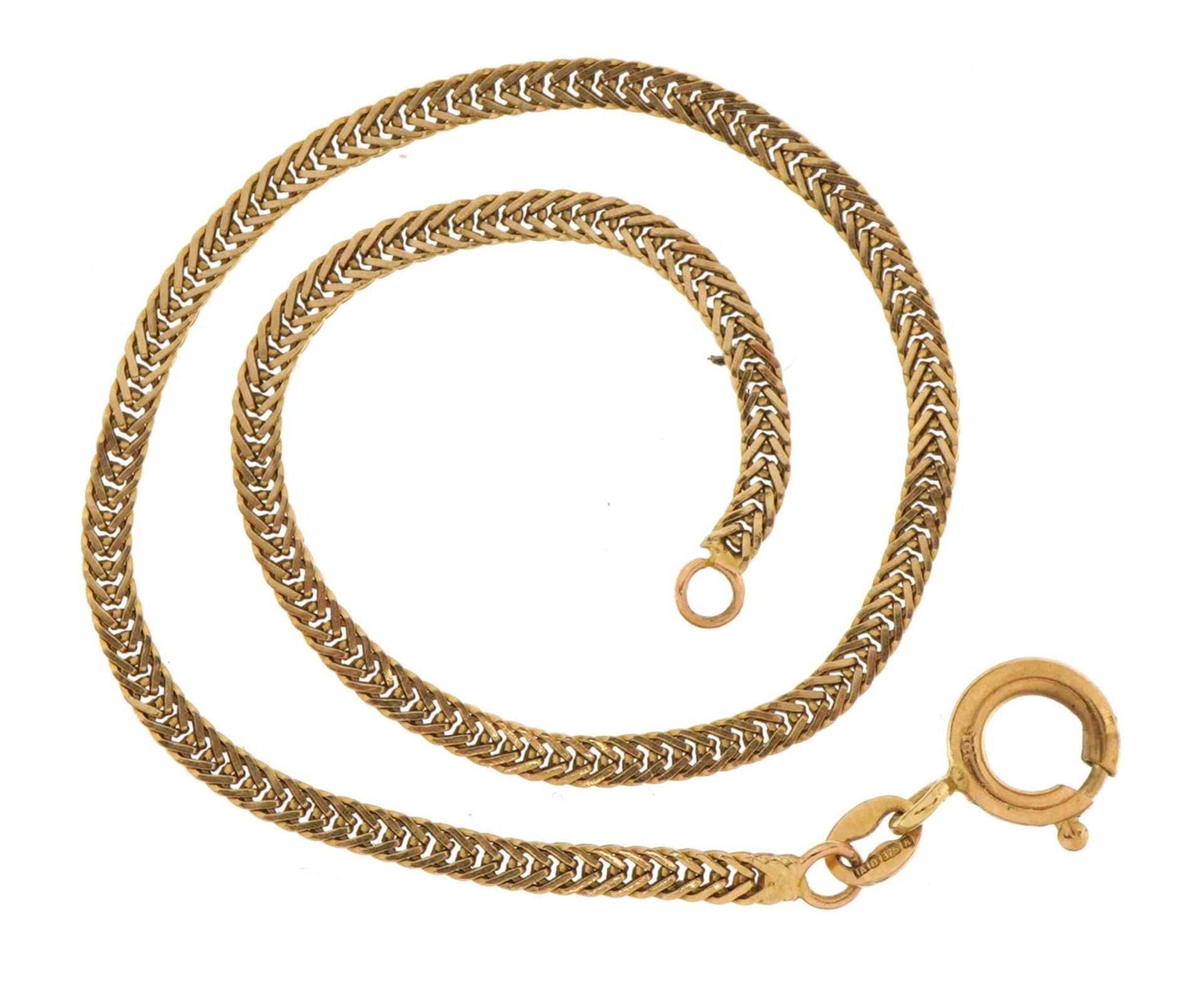 9ct gold snake link bracelet, 18.5cm in length, 1.9g - Bild 2 aus 3