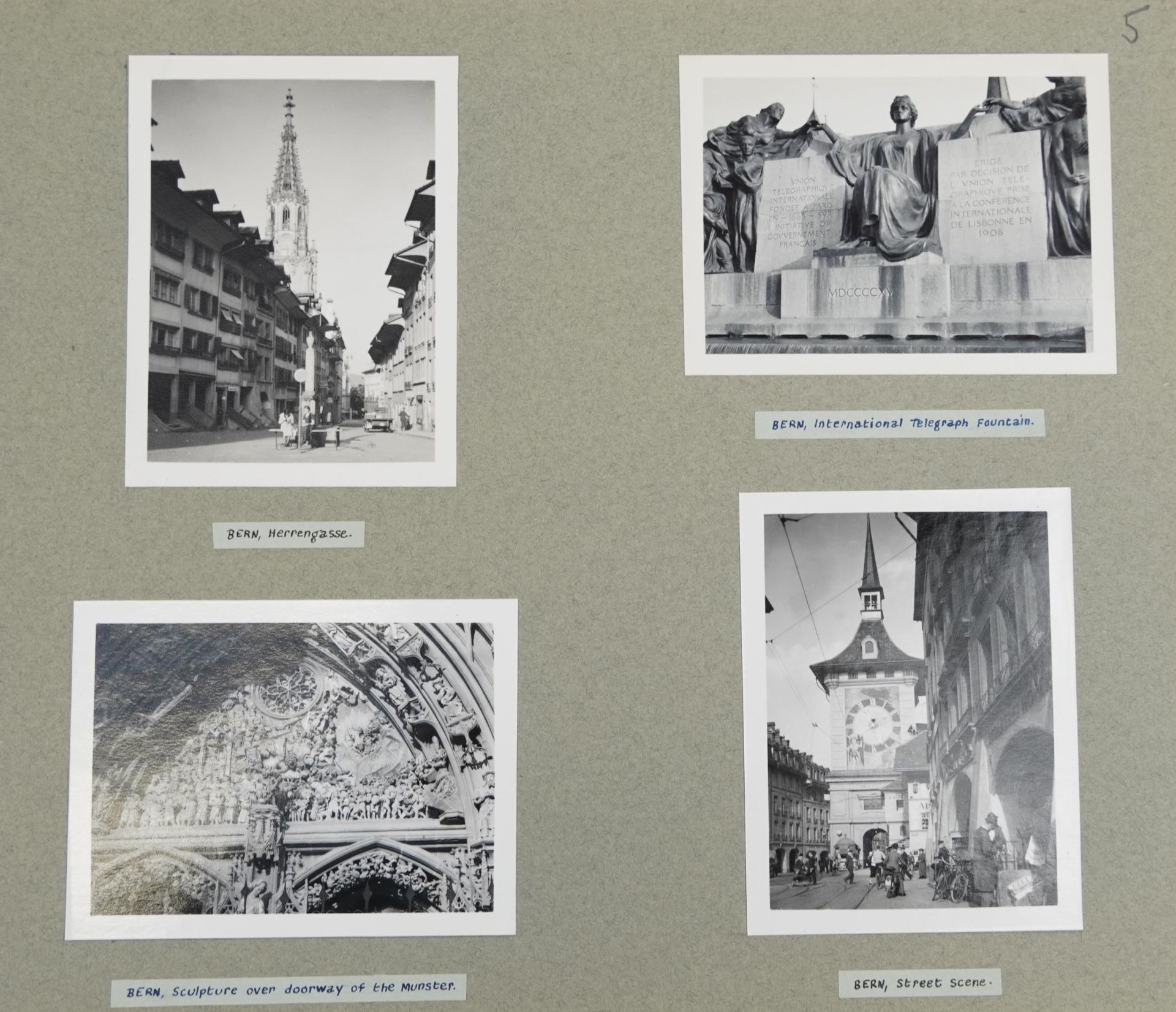 Collection of black and white photographs arranged in four albums including Sweden and Norway - Bild 6 aus 15