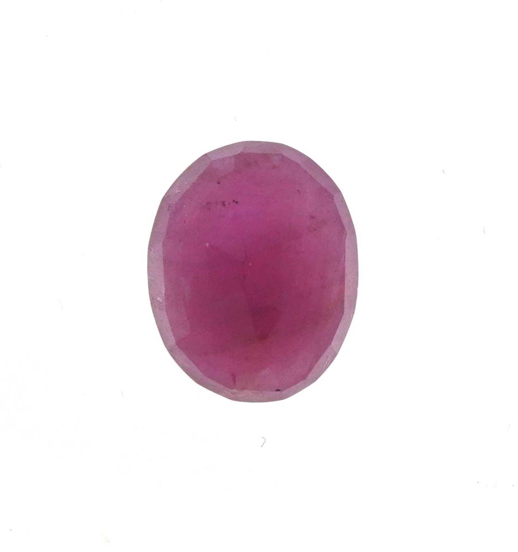 Oval ruby gemstone, 4.34 carat