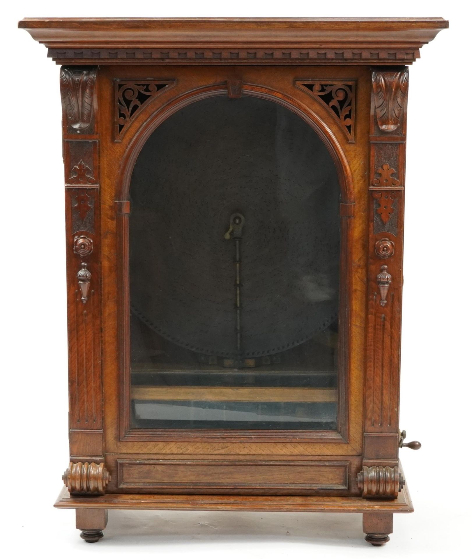 19th Century coin operated mahogany Polyphon, 116cm H x 86cm W x 44cm D - Bild 2 aus 4