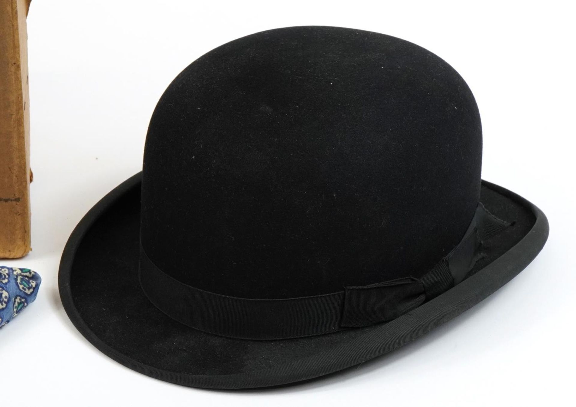 Gentlemen's Scott & Co Piccadilly moleskin top hat with box and a Dunn & Co gentlemen's bowler hat - Image 3 of 6