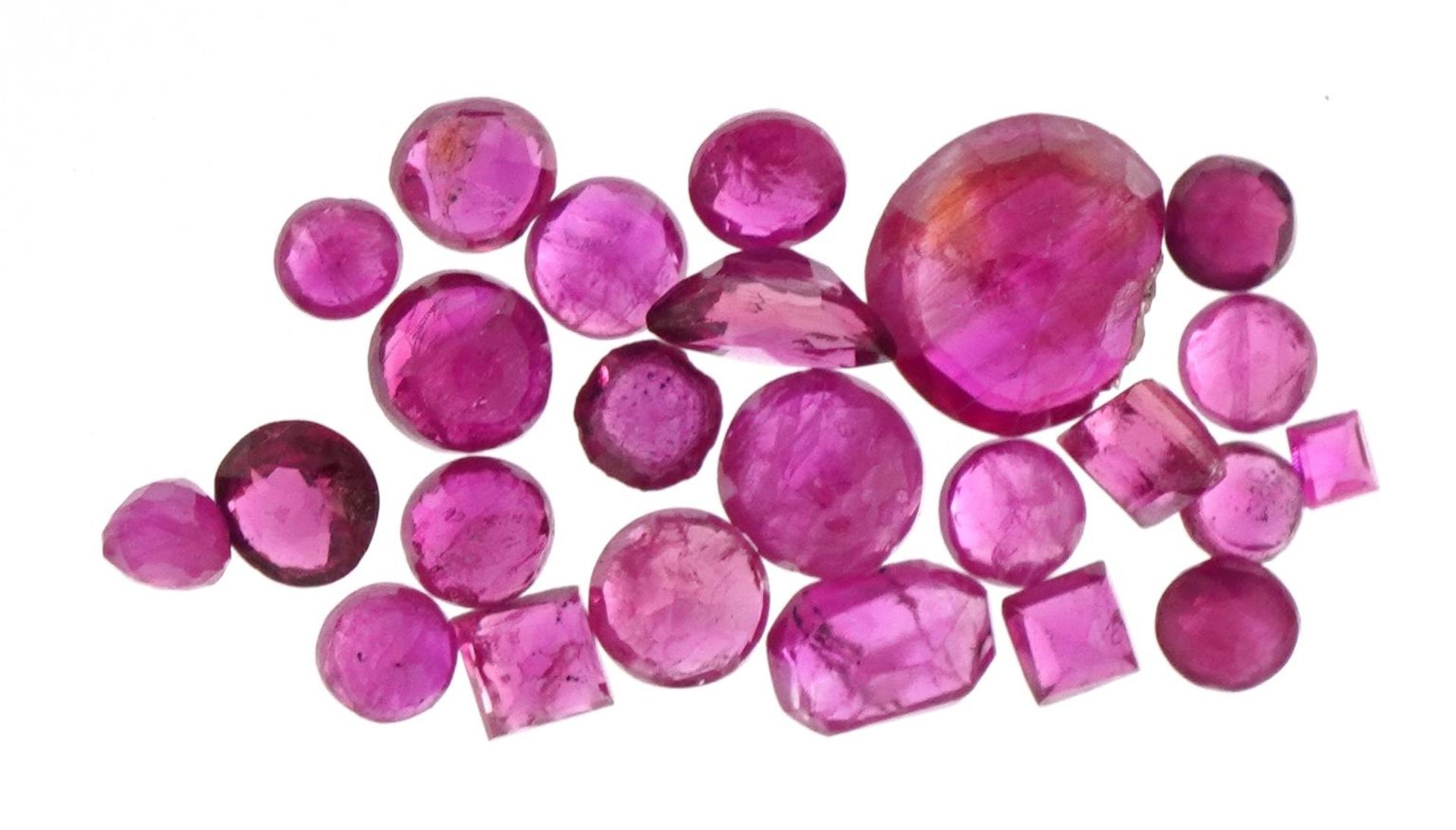 Collection of loose rubies, total ruby weight approximately 1.16 carat - Image 2 of 3