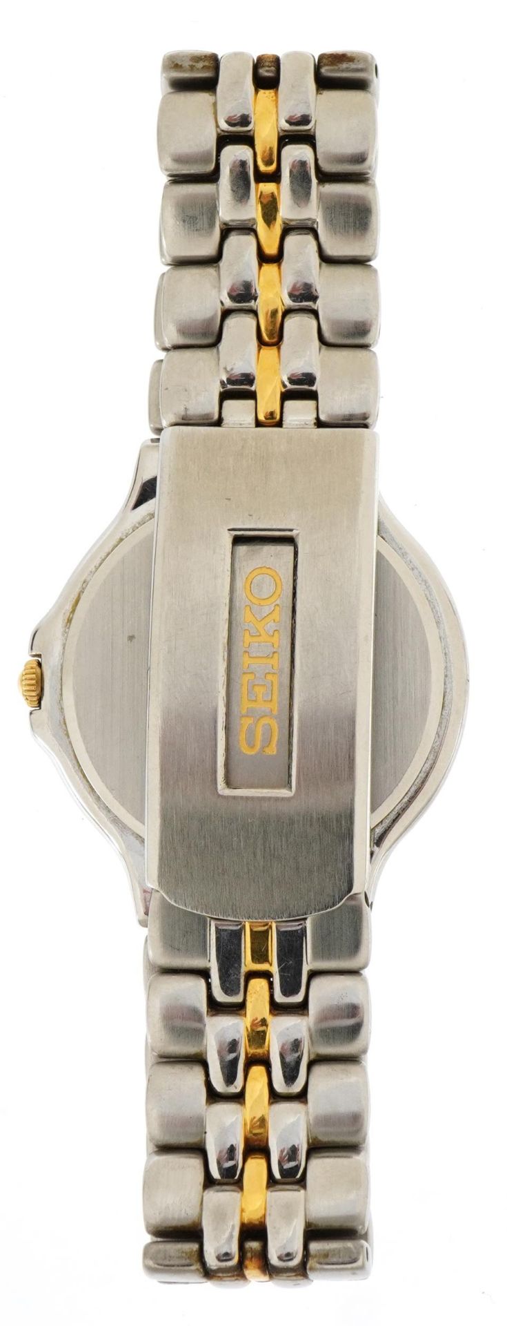 Seiko, gentlemen's stainless steel wristwatch with date aperture, the case numbered 544586, the case - Image 3 of 5