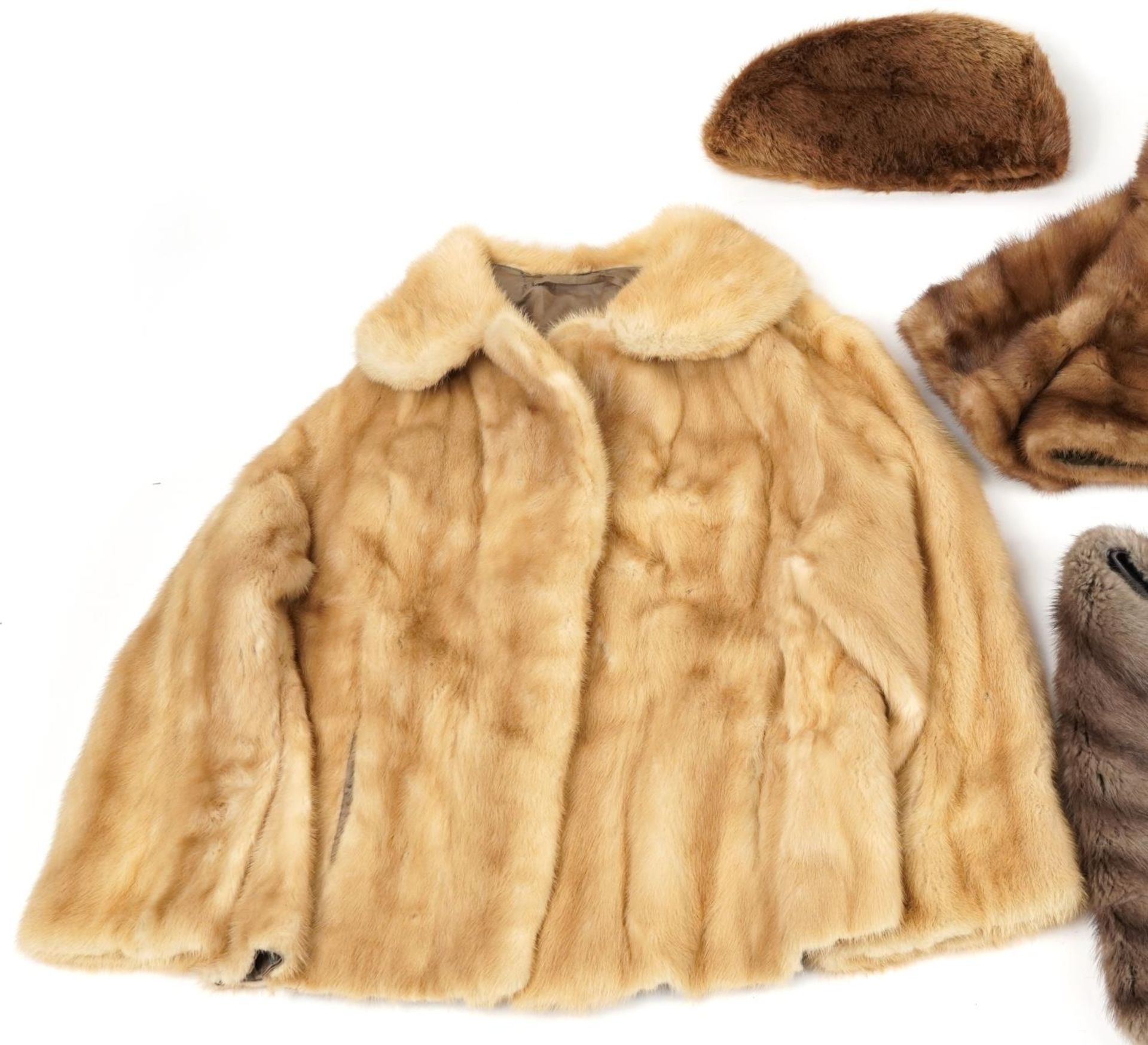 Collection of fur jackets, stoles and hats including a French rabbit fur jacket - Image 2 of 5