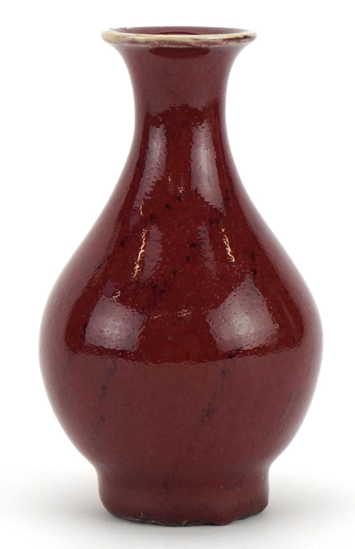 Chinese porcelain vase having a sang de boeuf glaze, 12cm high - Image 2 of 3