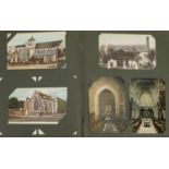 Album with approximately one hundred and fifty church postcards