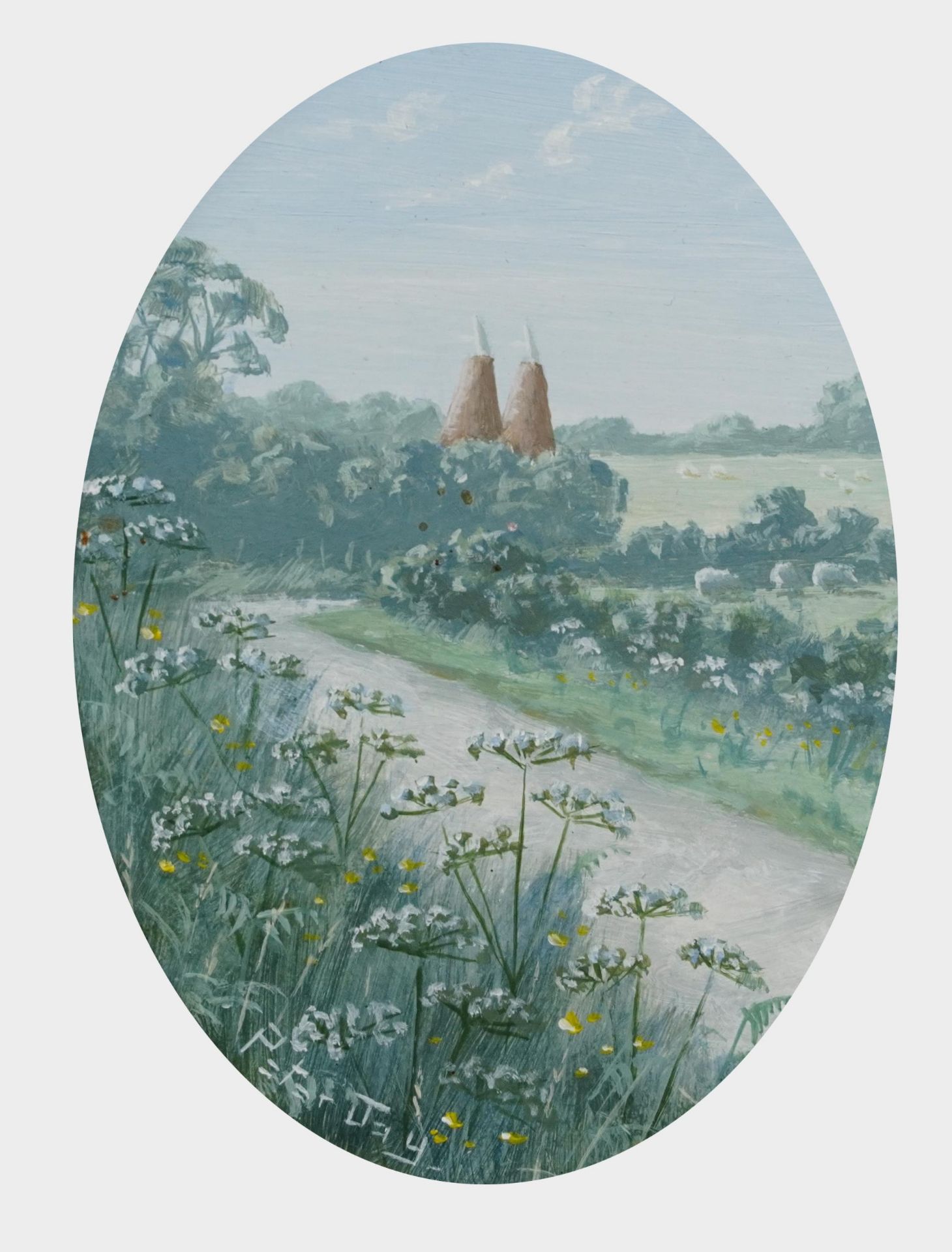 Peter Jay - Rural landscapes with wild flowers including Woodbridge, Suffolk, Sussex Oast and Sussex - Image 15 of 19