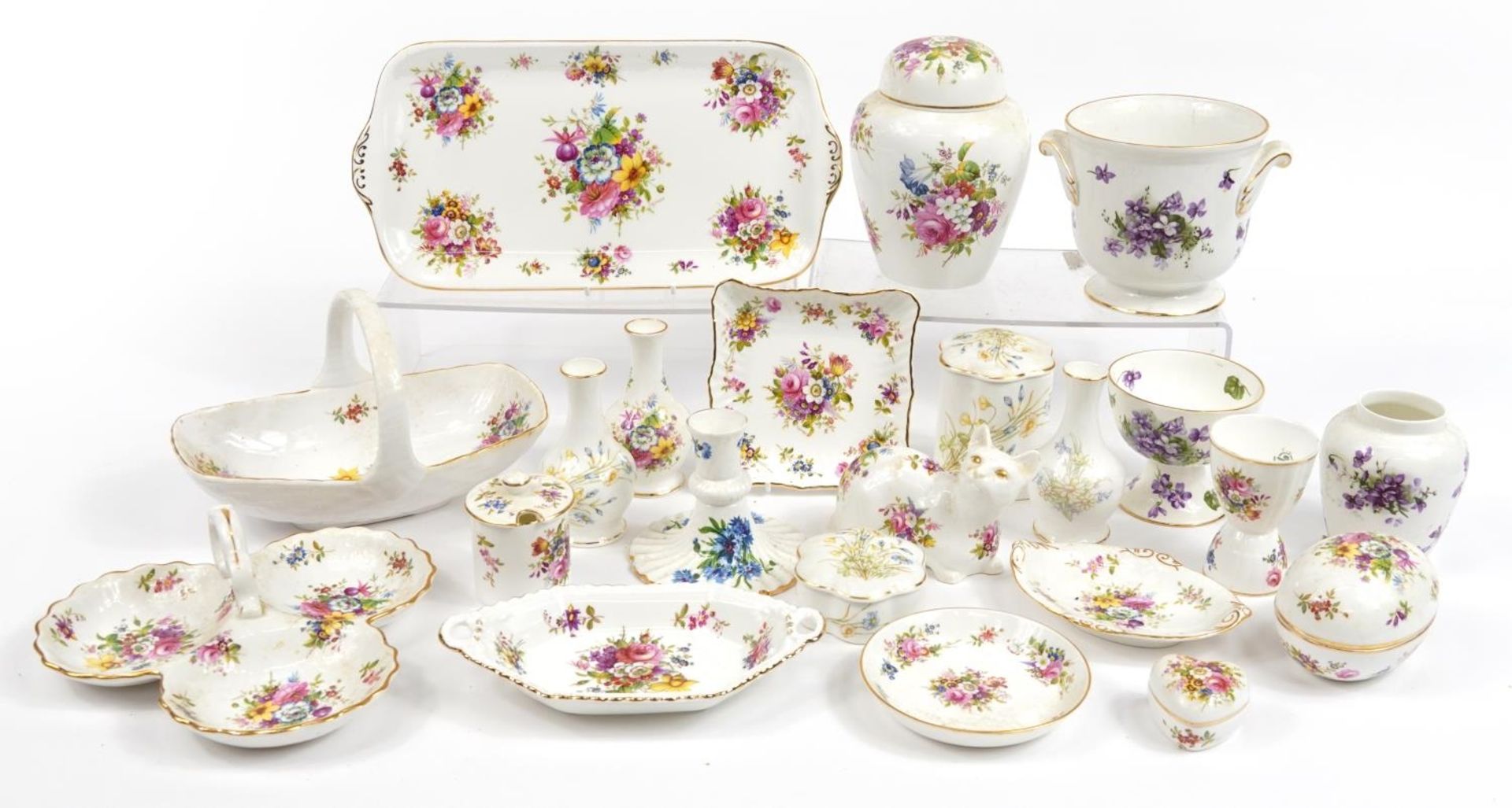 Hammersley collectable china, predominantly Howard Sprays including vases and trefoil dish, the