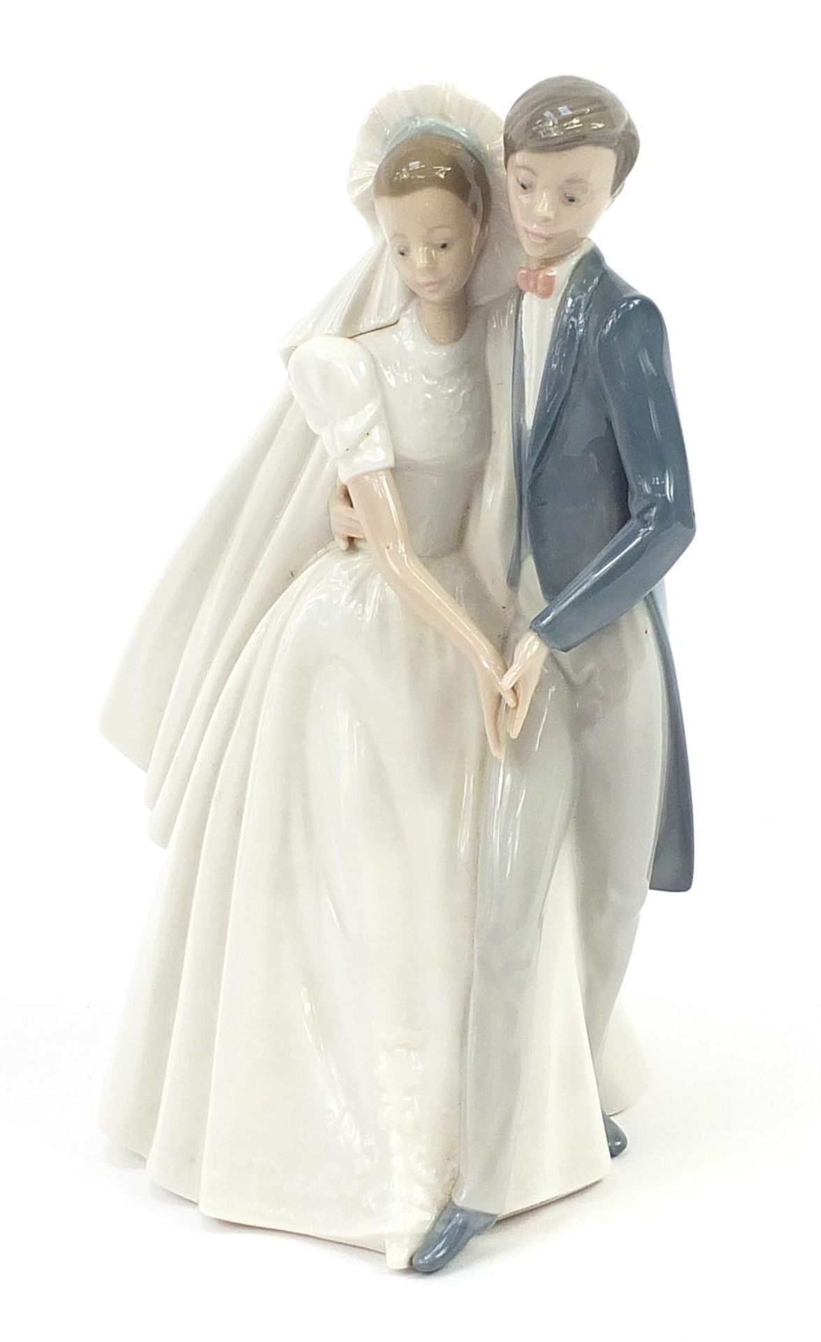 Nao porcelain bride and groom figure group with box number 01247, 26.5cm high - Bild 2 aus 4