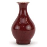 Chinese porcelain vase having a sang de boeuf glaze, 12cm high