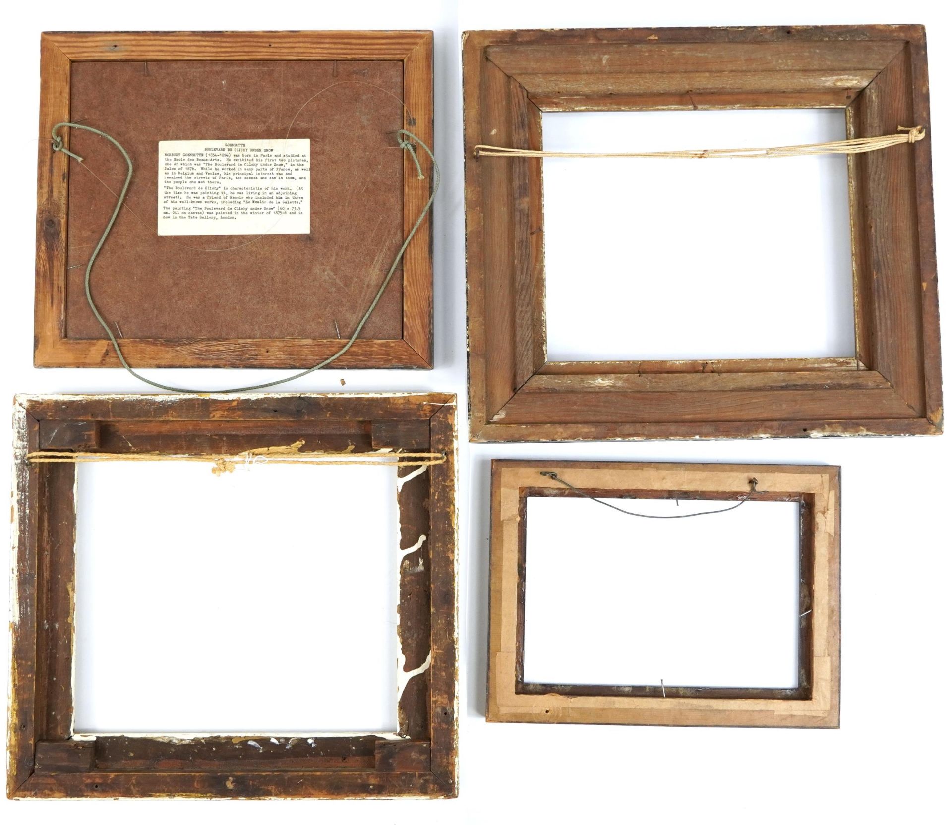Four antique frames including a Regency example, the largest overall 43cm x 37.5cm - Image 2 of 5