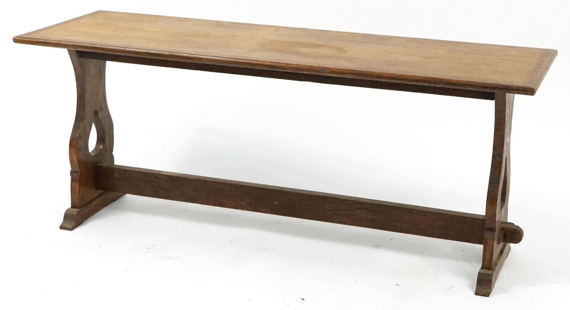 Rectangular oak coffee table, 47cm H x 116cm W x 37.5cm D