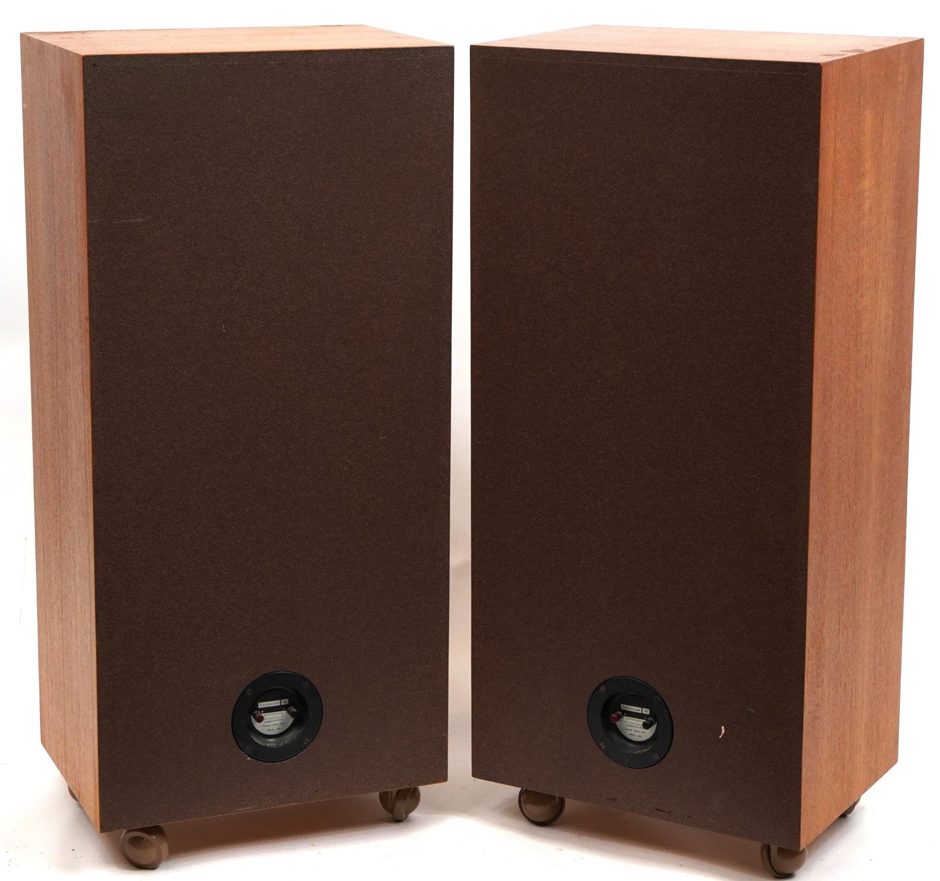 Pair of vintage Celestion Ditton 44 teak framed speakers, each 82cm high - Bild 2 aus 3