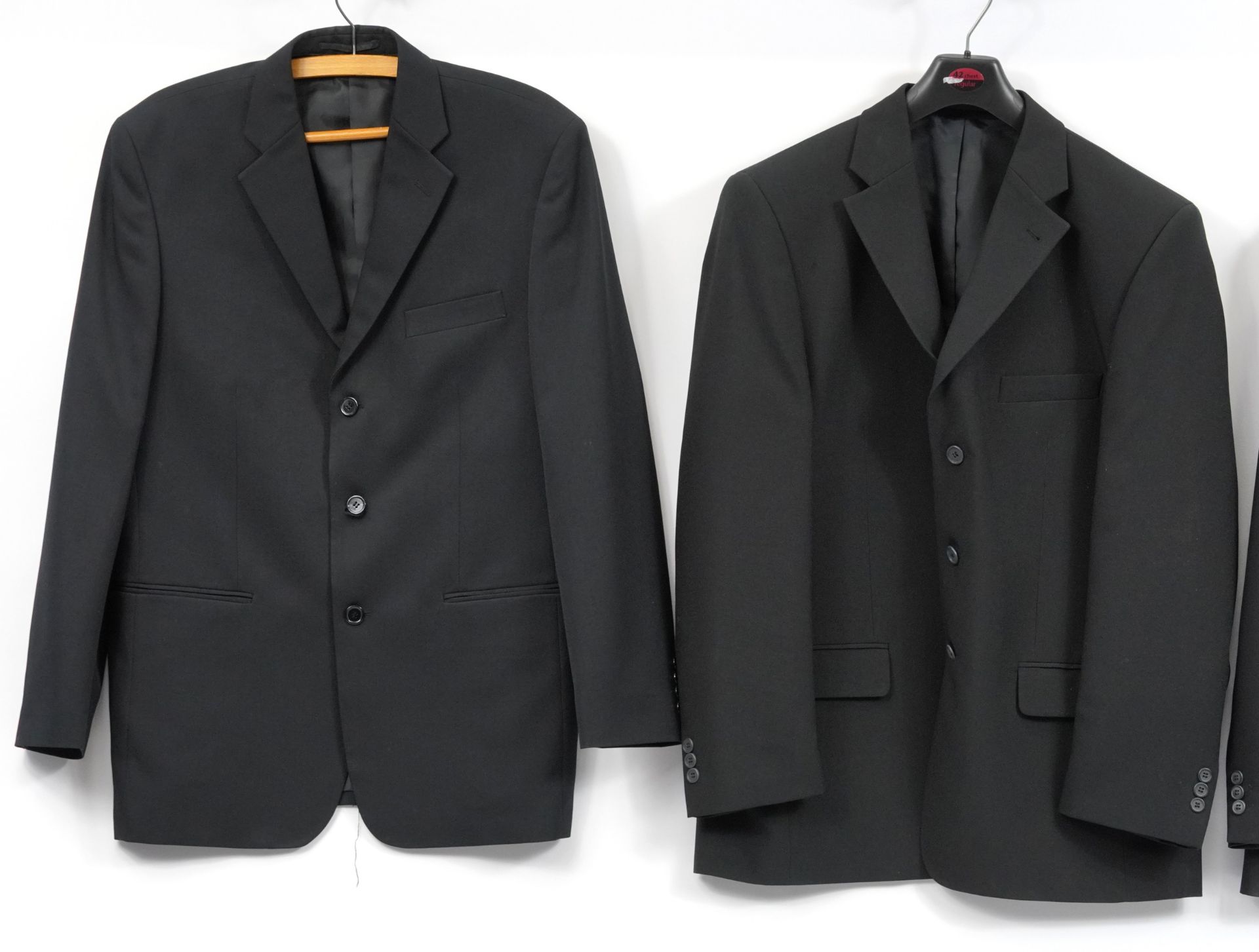 Three large black gentlemans suit jackets - Image 2 of 4