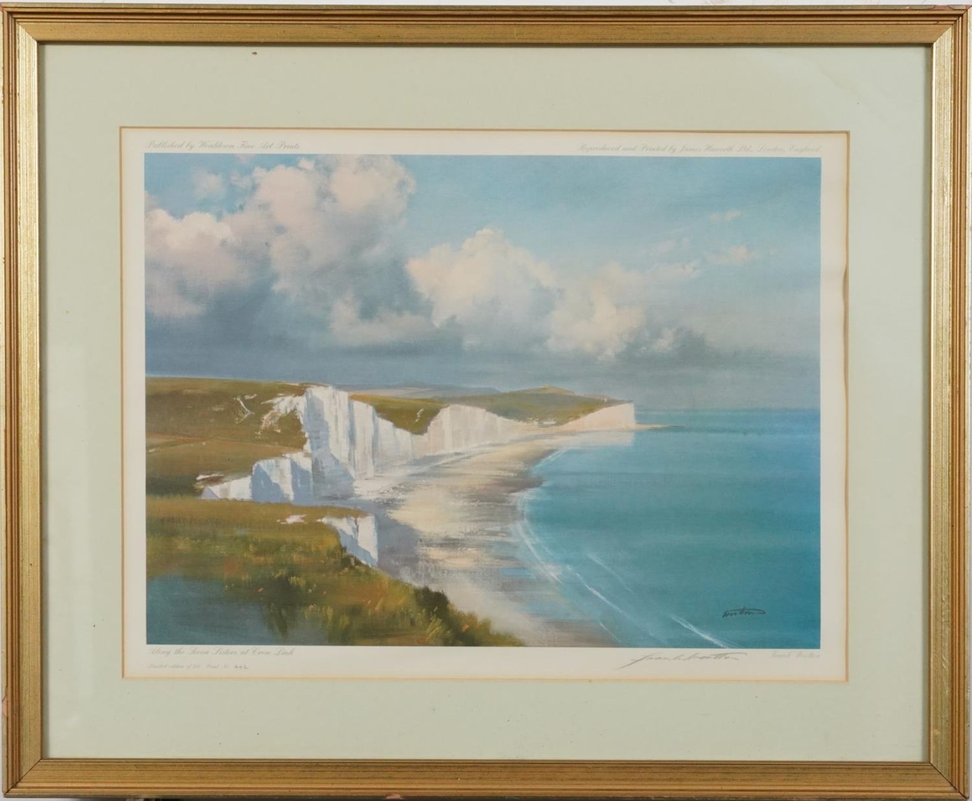 Frank Wooton - Along the Seven Sisters at Crow Link, pencil signed print in colour, limited - Image 2 of 7