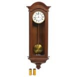 Mahogany cased wall clock, 108cm high