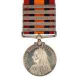 Victorian military Queen's South Africa medal with Belfast, Diamond Hill, Johannesburg, Orange