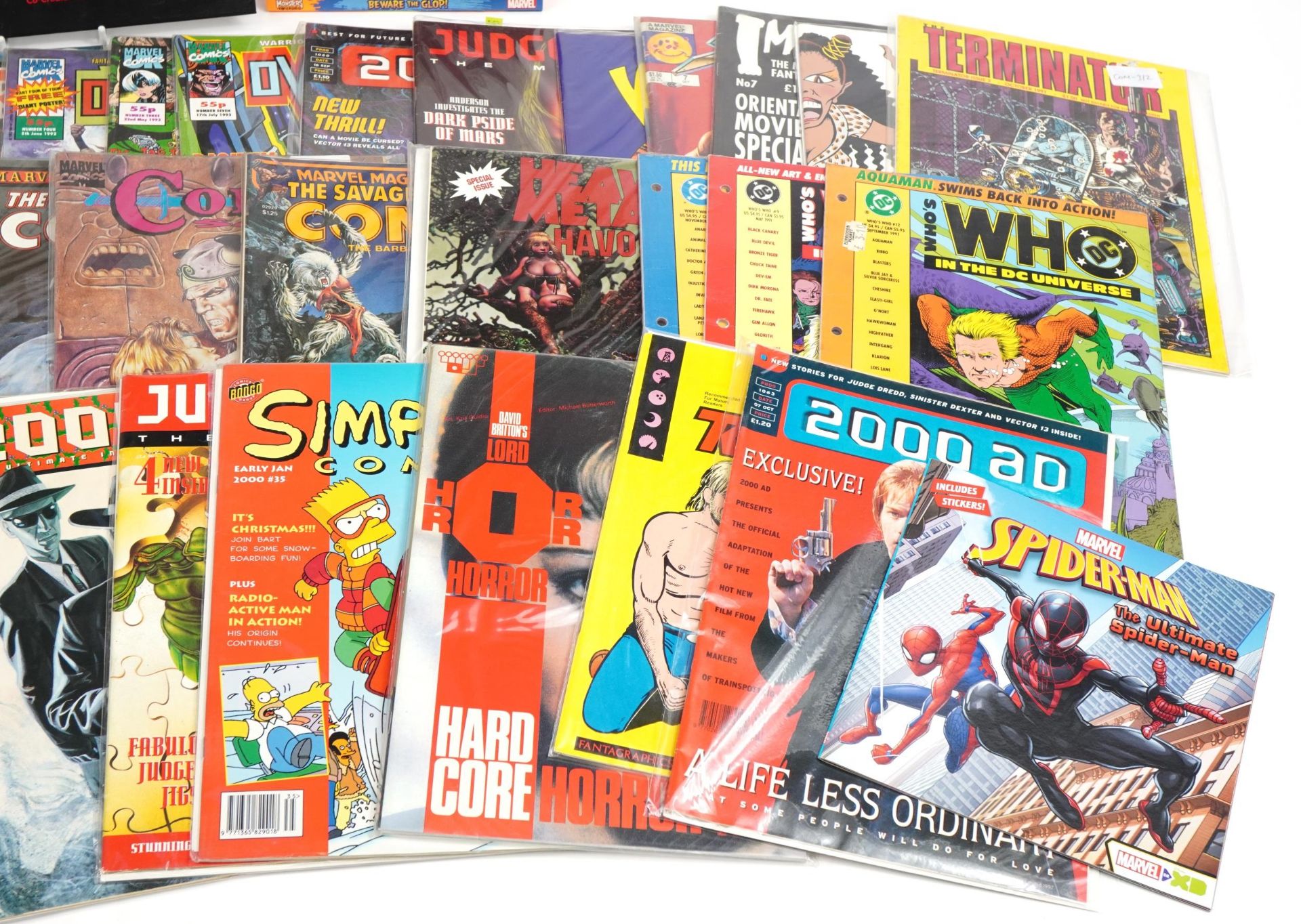 Collection of vintage and later comics including DC Who, Attack on Titan, Spiderman and 2000 AD - Bild 4 aus 4