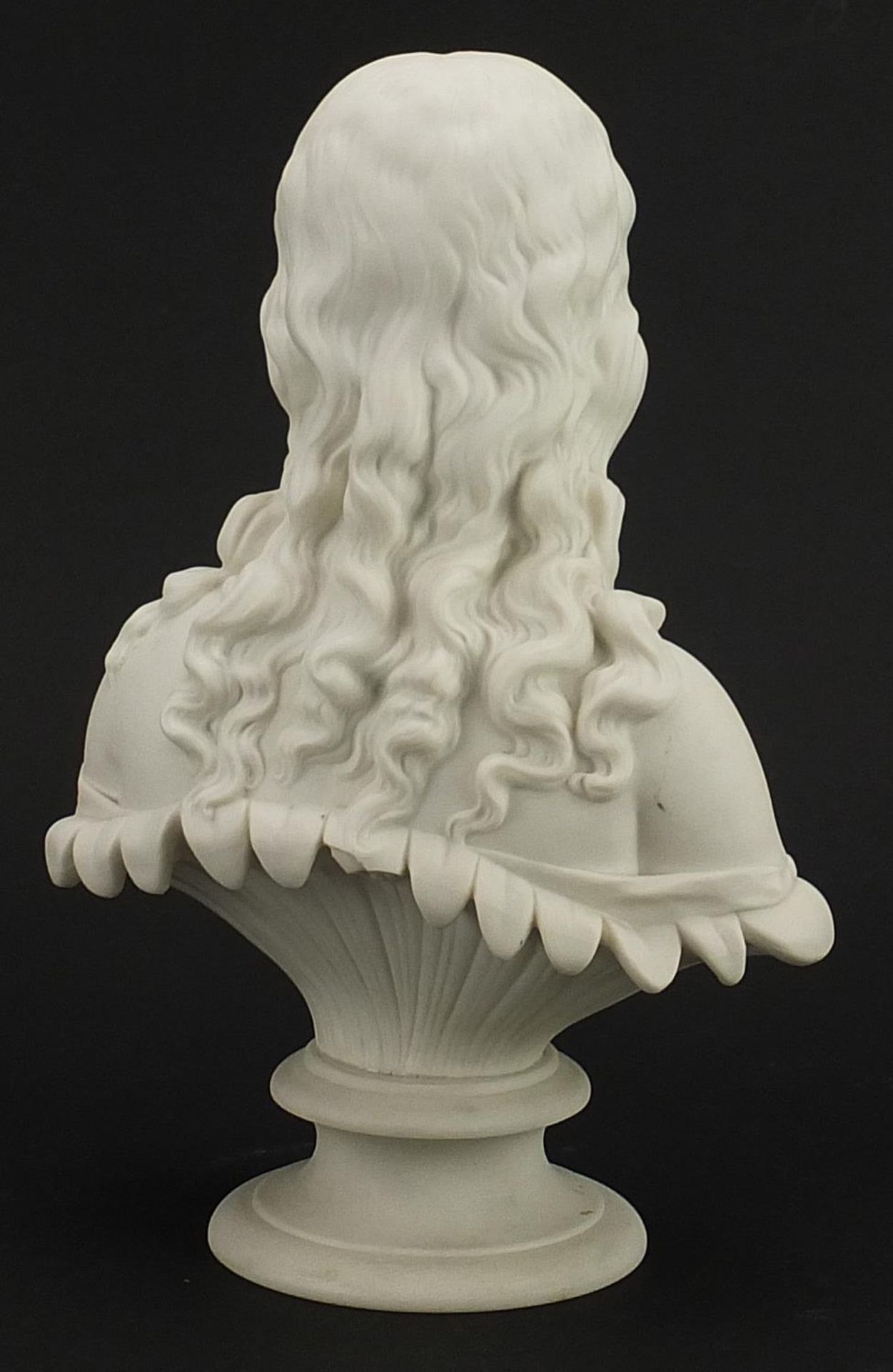 Large parian ware bust of a classical female, 30cm high - Image 2 of 3