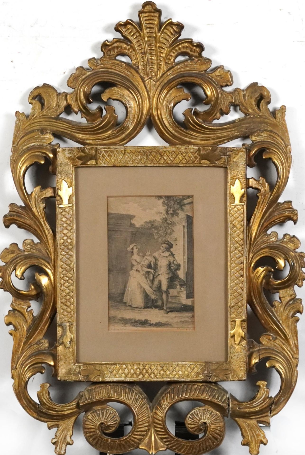 After Jean Michel Moreau - Sganarelle, antique theatrical print, mounted, framed and glazed, 13cm - Bild 2 aus 4