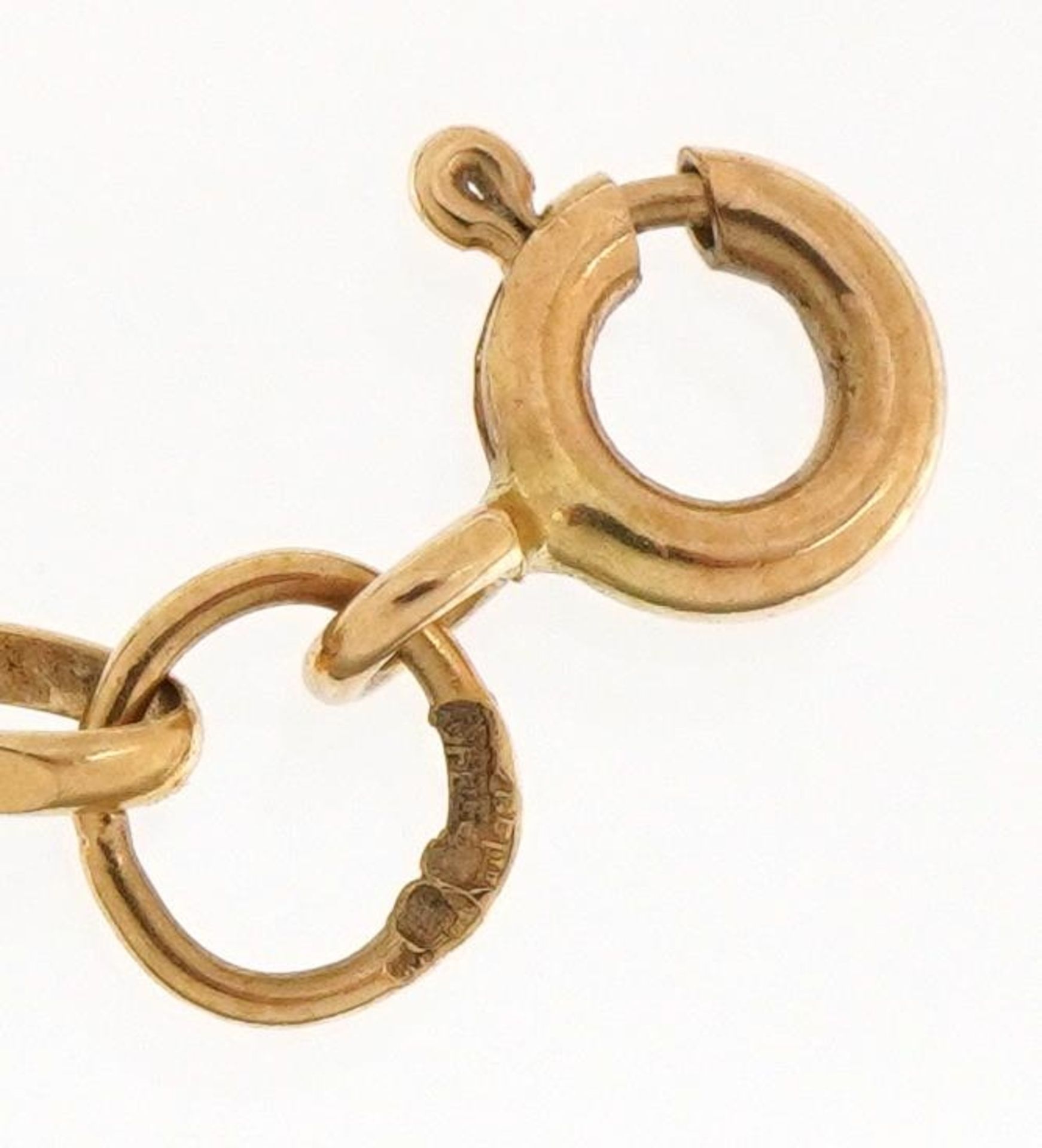 Two 9ct gold Belcher link bracelets, each 18cm in length, total 3.3g - Bild 3 aus 3