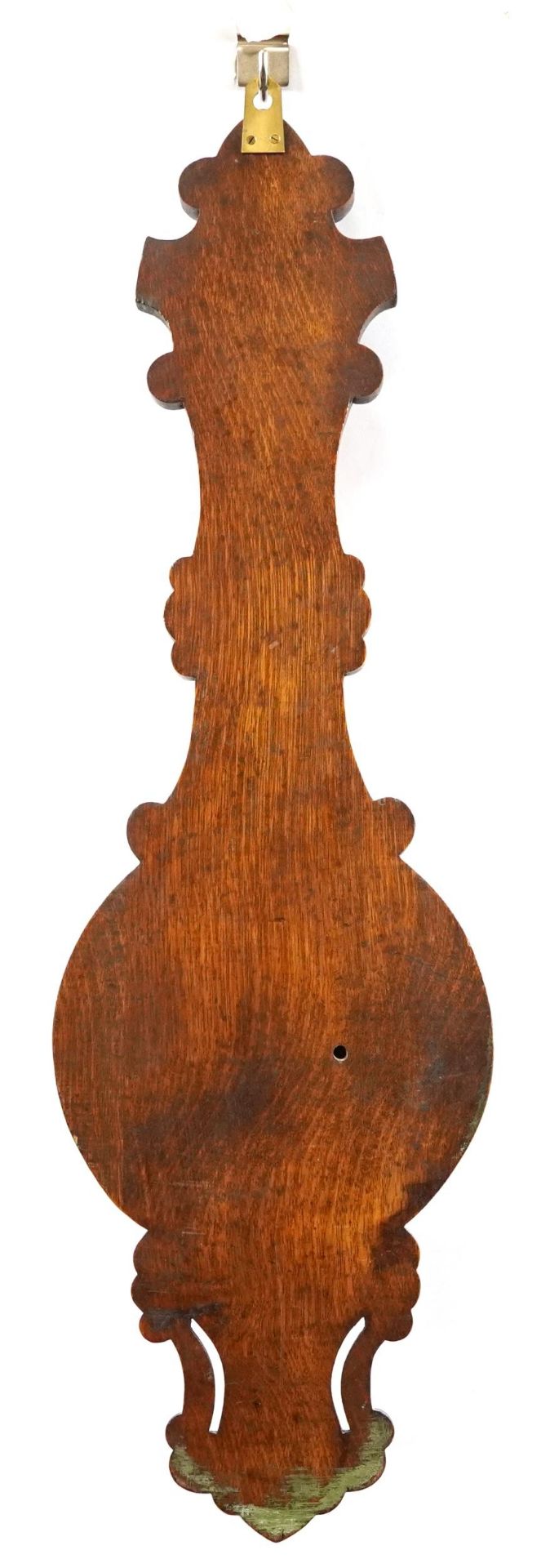 Carved oak barometer, the dial inscribed Chadburns Ltd, 47 Castle Street Liverpool, 85cm high - Image 2 of 2