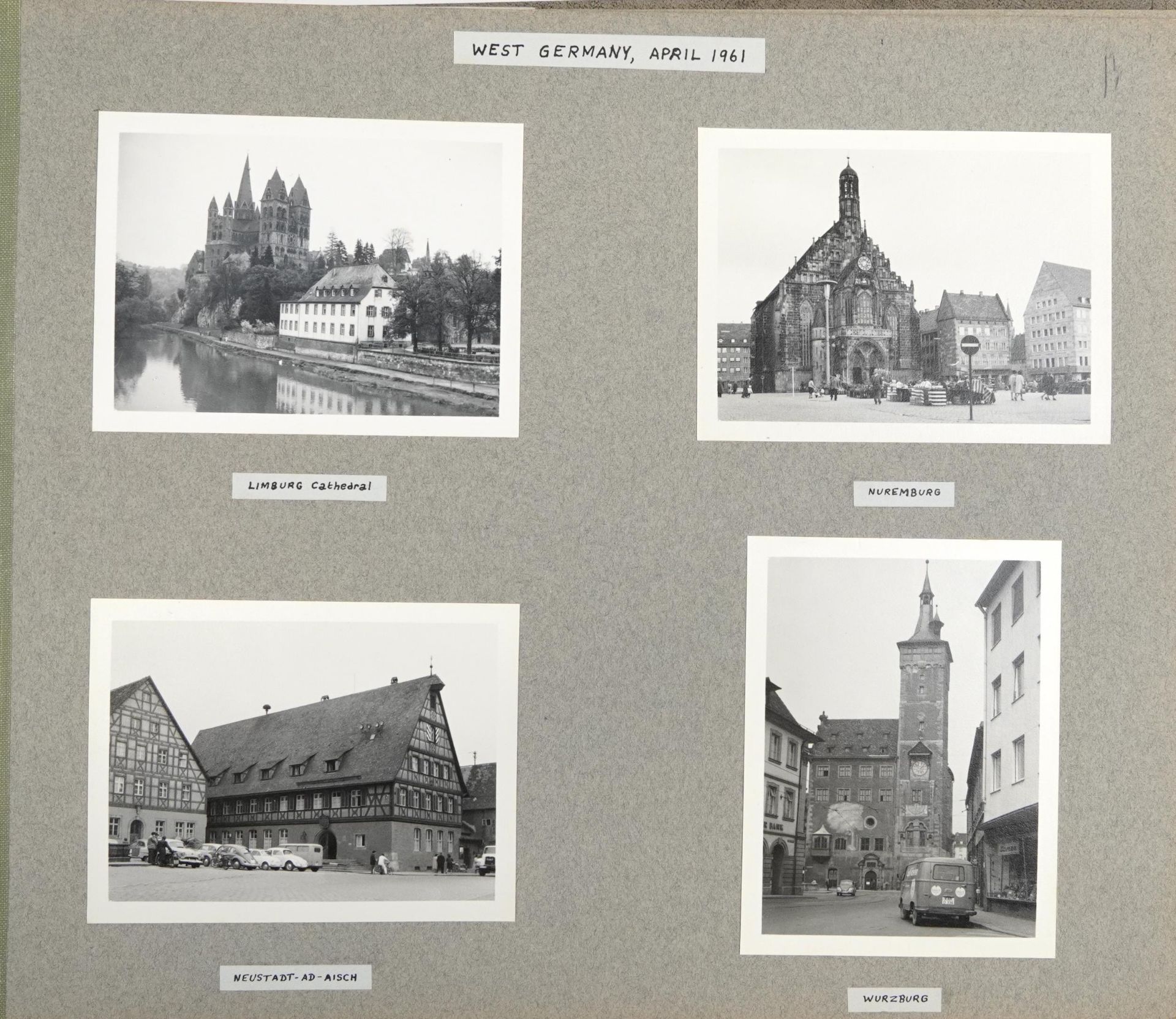 Collection of black and white photographs arranged in four albums including Sweden and Norway